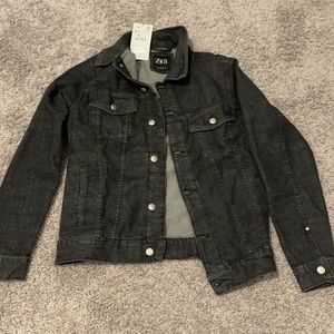Black denim jean jacket